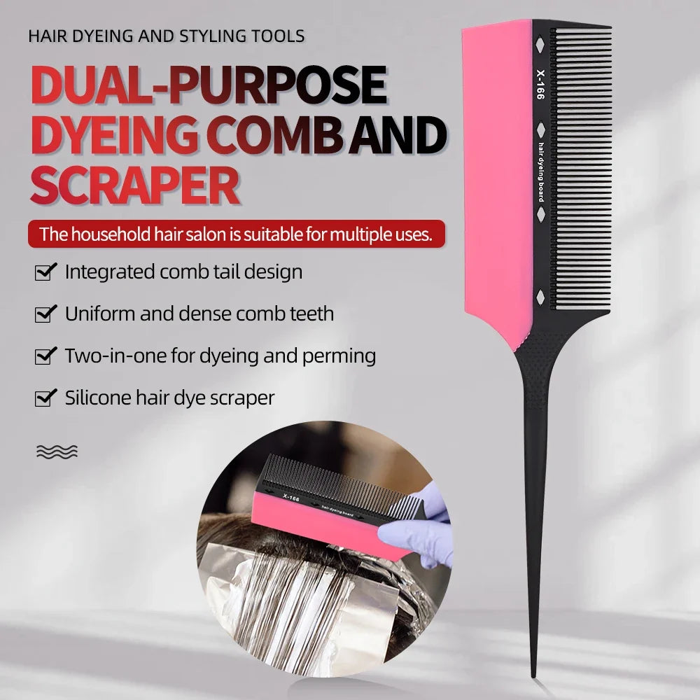 Hair Dye Brush Comb | Fine-Tooth Applicator & Sectioning Tool