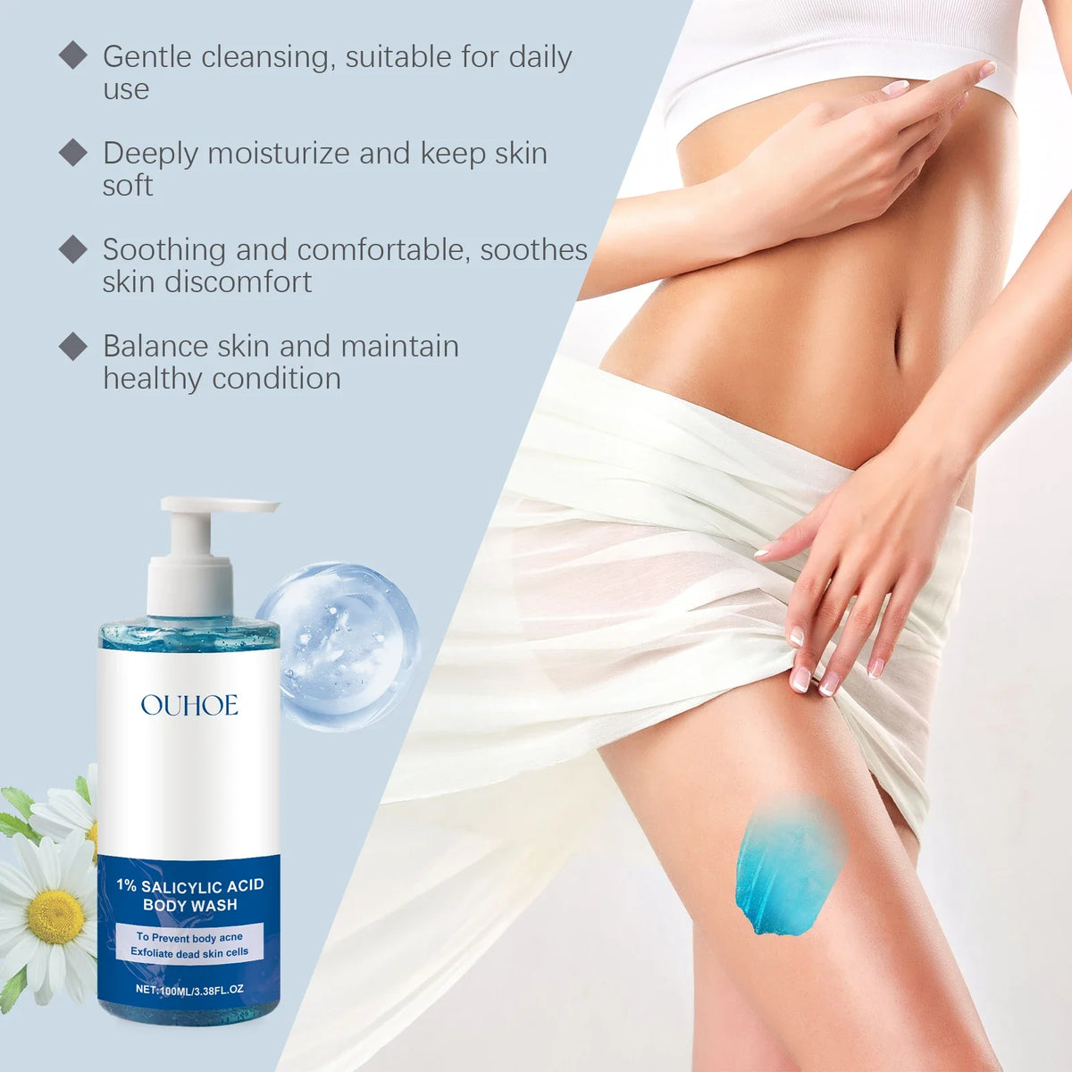Salicylic Acid Body Wash – Exfoliating Pore-Refining Shower Gel