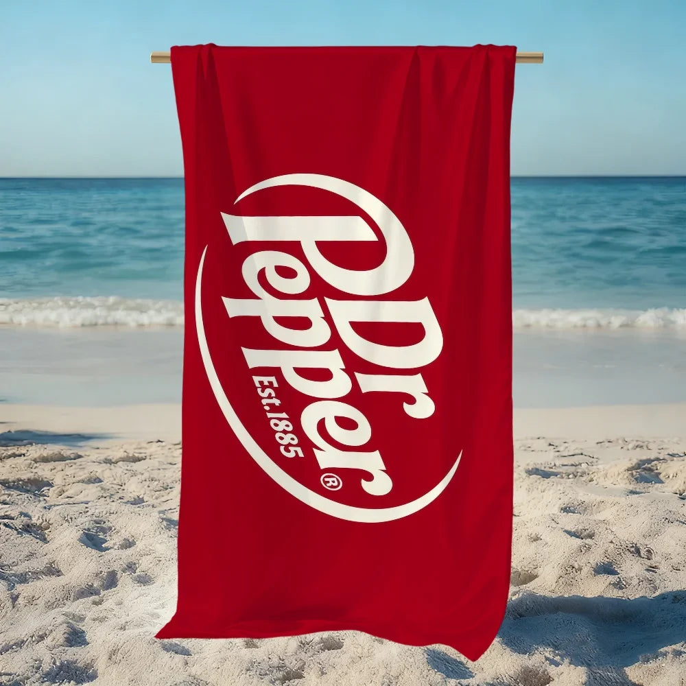 Dr Pepper Quick-Dry Beach Towel | Soft Microfiber Pool Towel