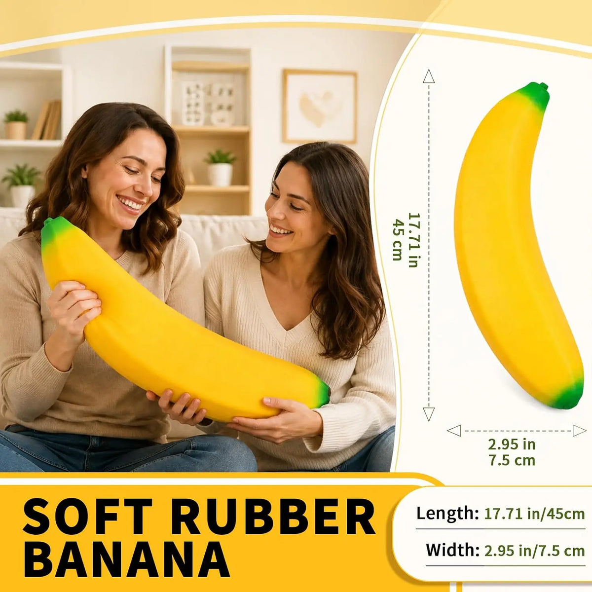45CM Giant Squishy Banana Toy – Slow Rising Fidget Desk Gift
