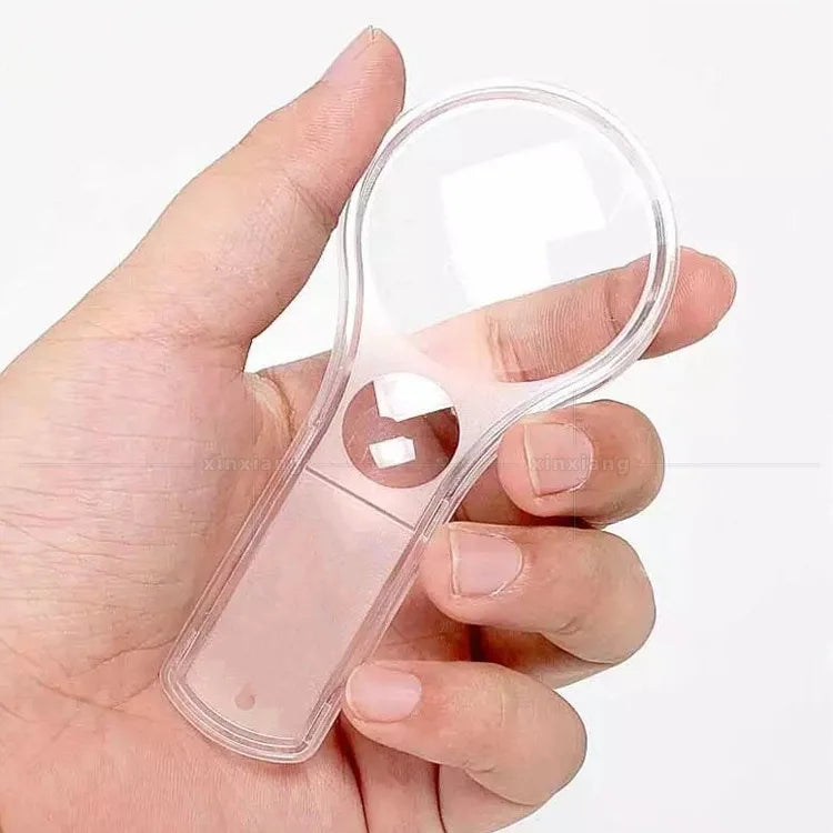 10X & 5X Double Lens Handheld Magnifying Glass – 52mm Loupe