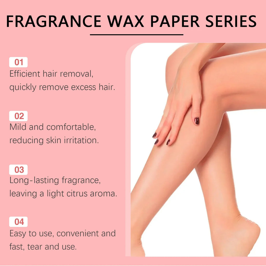 Scented Cold Wax Strips – Aloe Rose Blueberry Citrus | 30pc