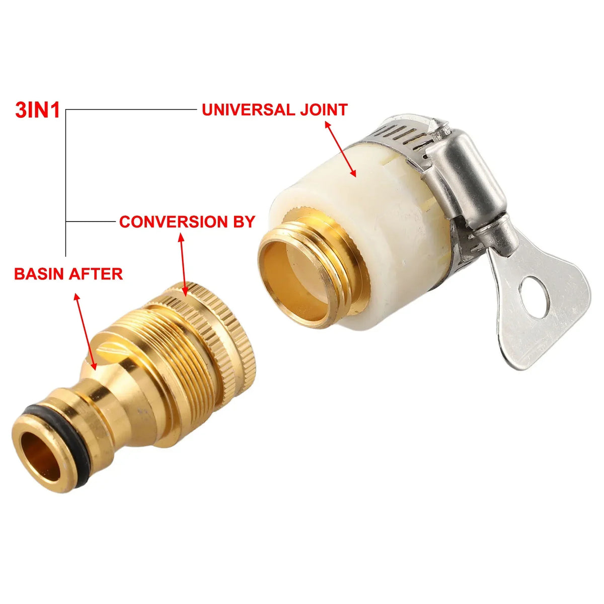 Universal Hose Tap Adapter 15–23mm | Garden Faucet Connector