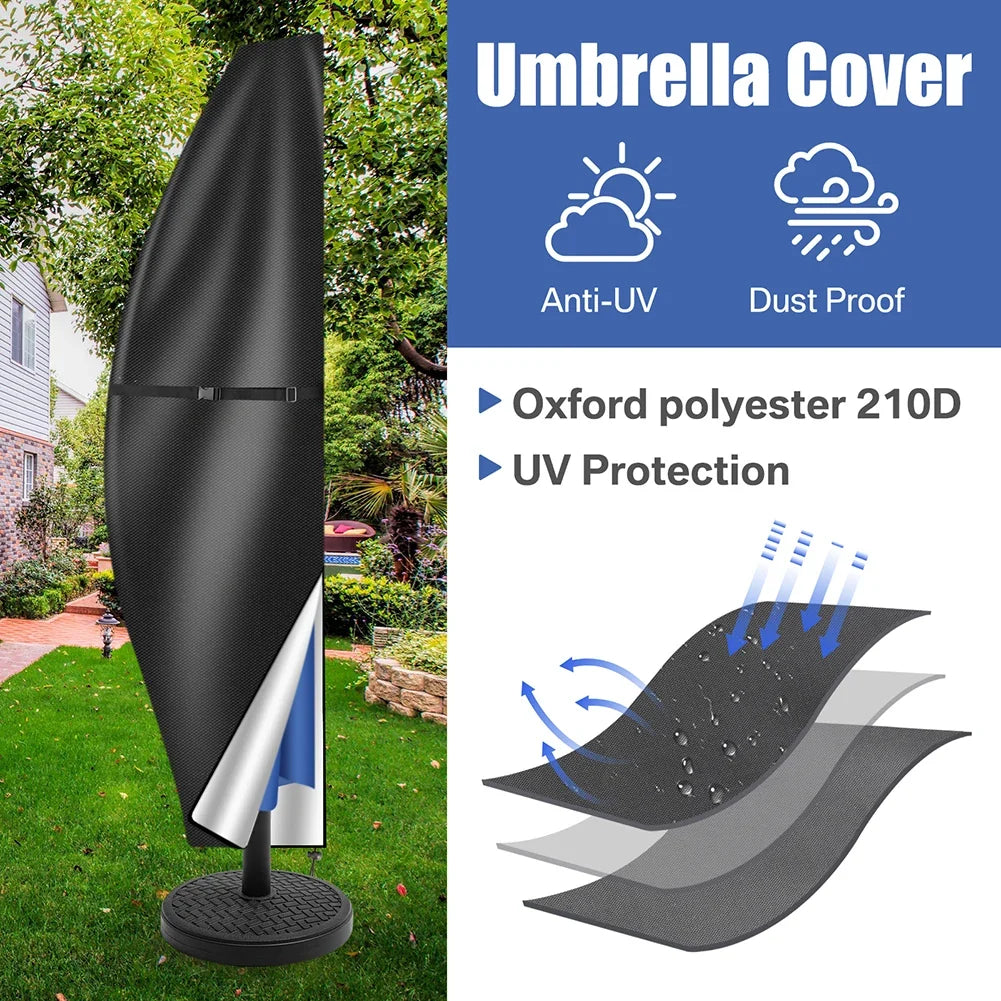Waterproof Patio Umbrella Cover 210D Oxford | Cantilever & Straight