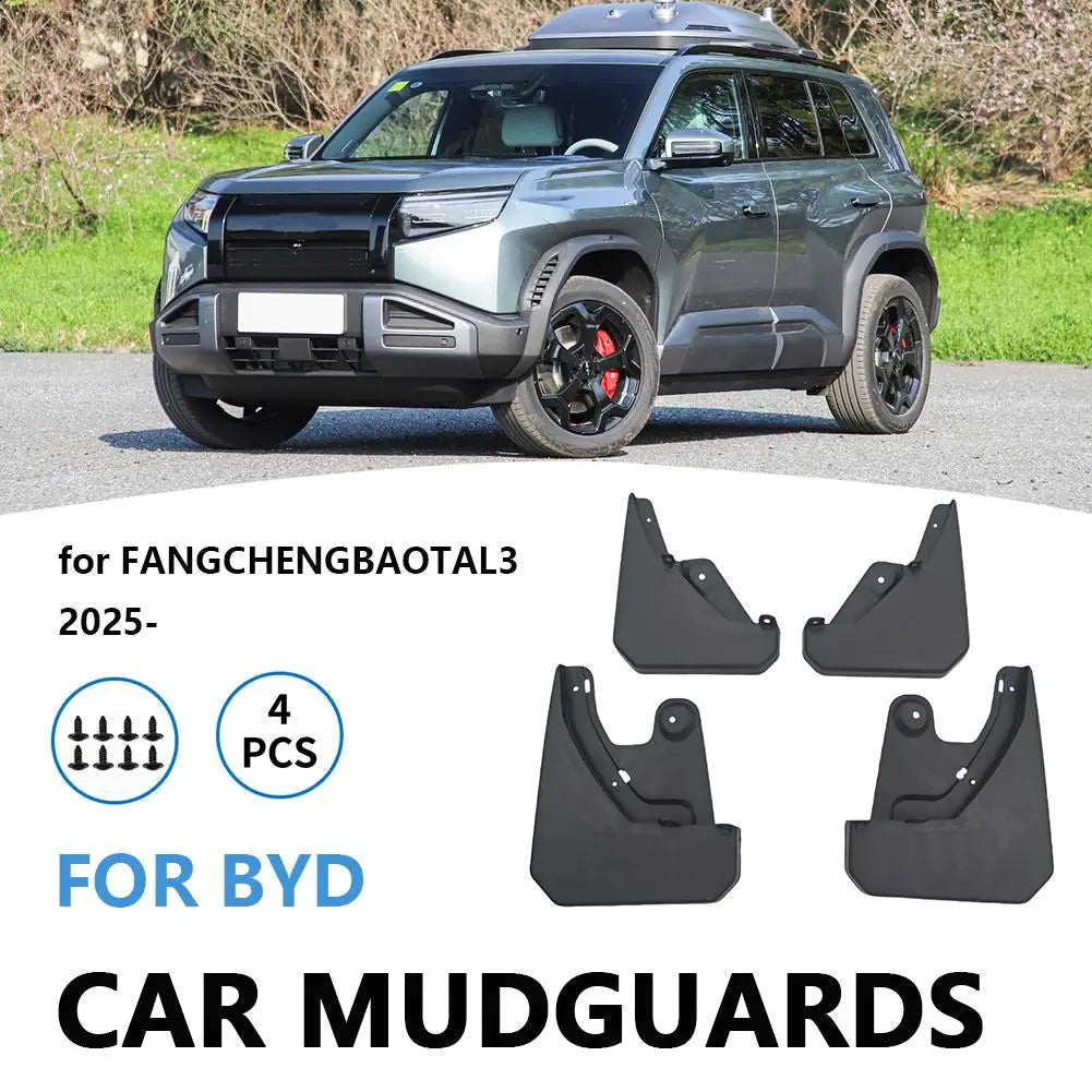 BYD Leopard Titanium 3 2025 Mud Flaps – Front & Rear Set of 4