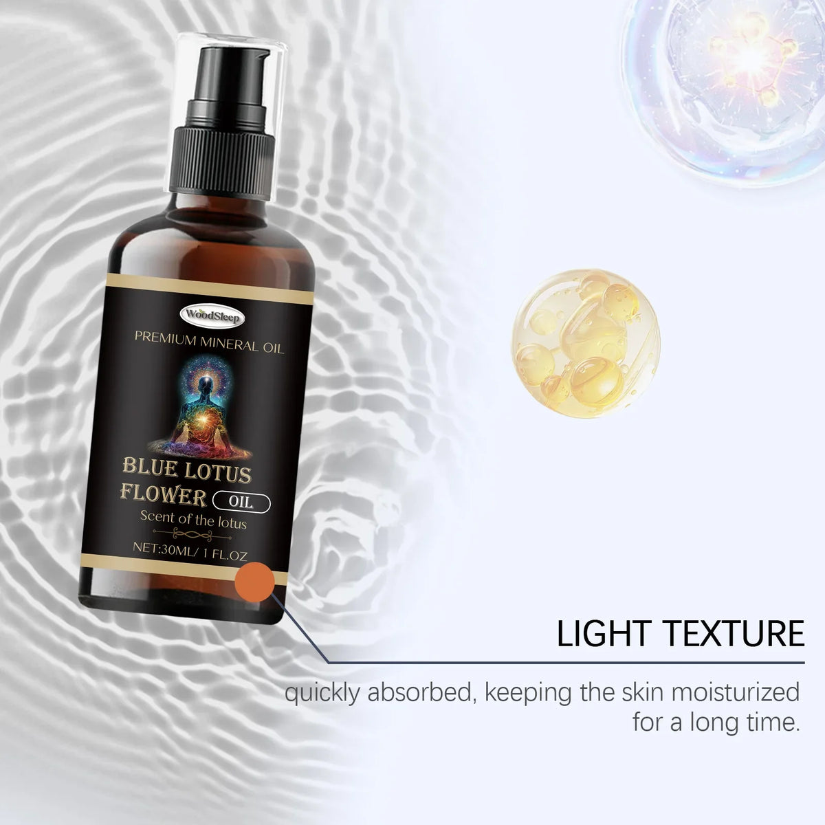 WOODSLEEP Blue Lotus Essential Massage Oil – Hair, Nail & Body