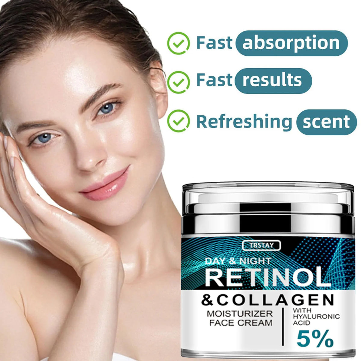 Collagen Retinol Hyaluronic Acid Cream Face Anti Againg