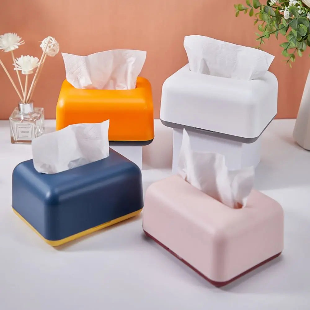 Simplicity Solid Napkin Holder Plastic Large Storage Tissue Case