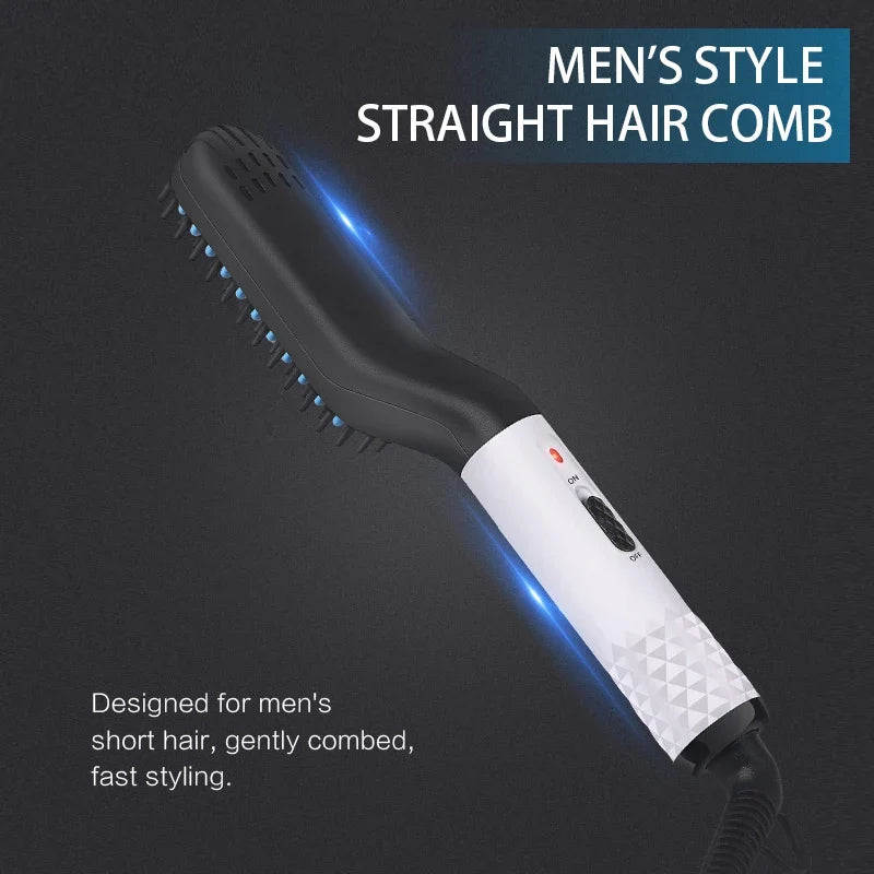Portable Hair & Beard Straightening Comb | 2 Heat Settings