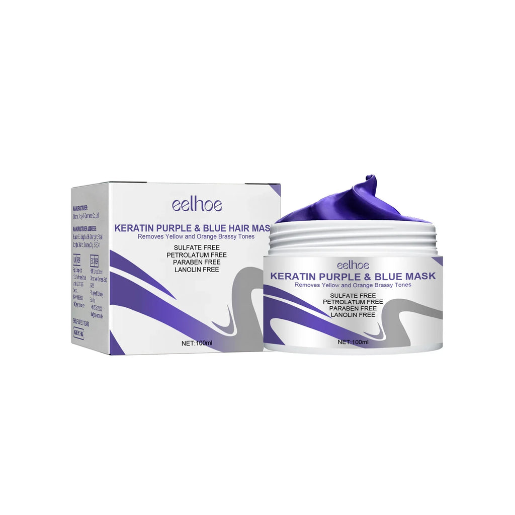 EELHOE Keratin Purple Hair Mask – Smoothing Frizz Treatment 100ml