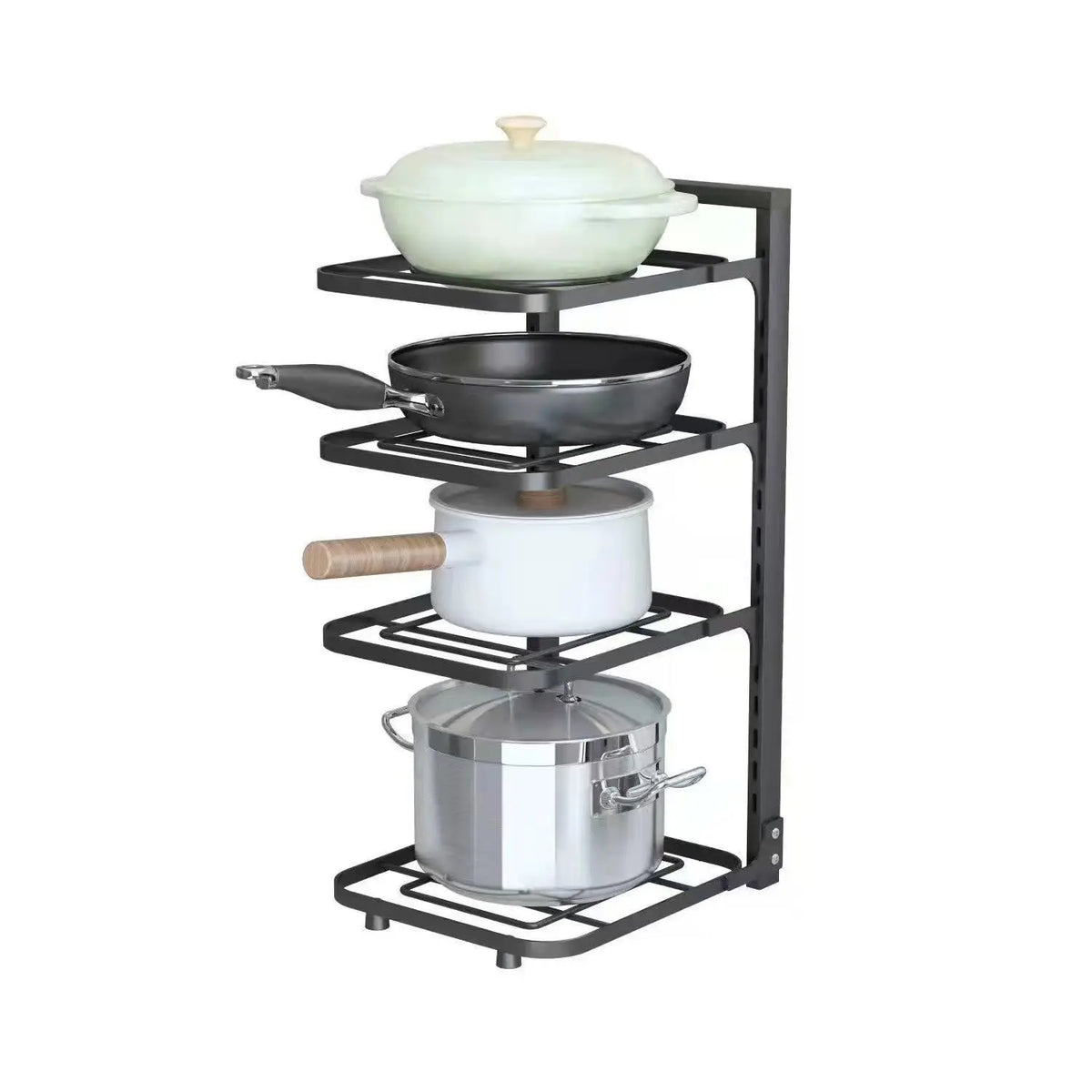 Stainless Steel Multi-Layer Pot Rack Under-Sink Organizer