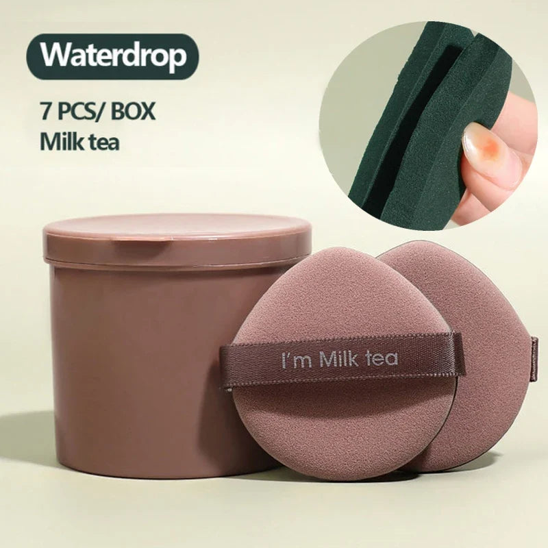 7-Piece Strawberry Makeup Sponge Puff Set – Wet & Dry Use