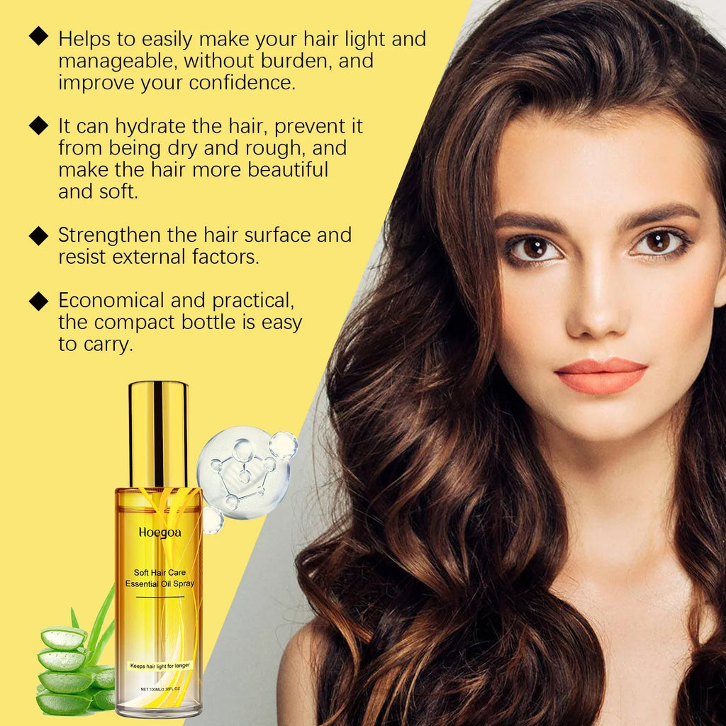HOEGOA Calendula Hair Oil Spray – Shine, Smooth & Nourish