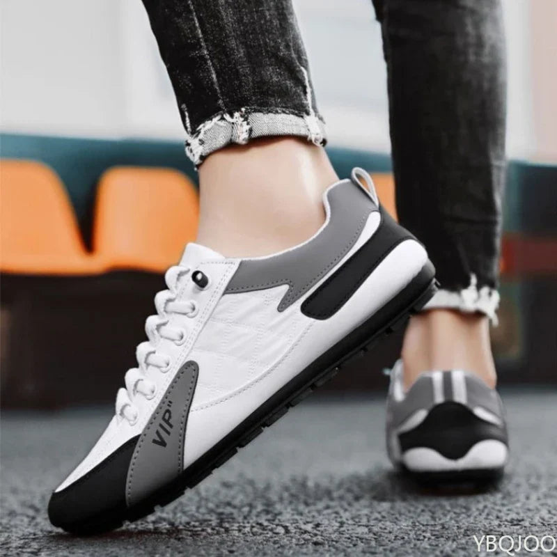 Men's Canvas Lace-Up Flat Shoes – Breathable & Anti-Slip