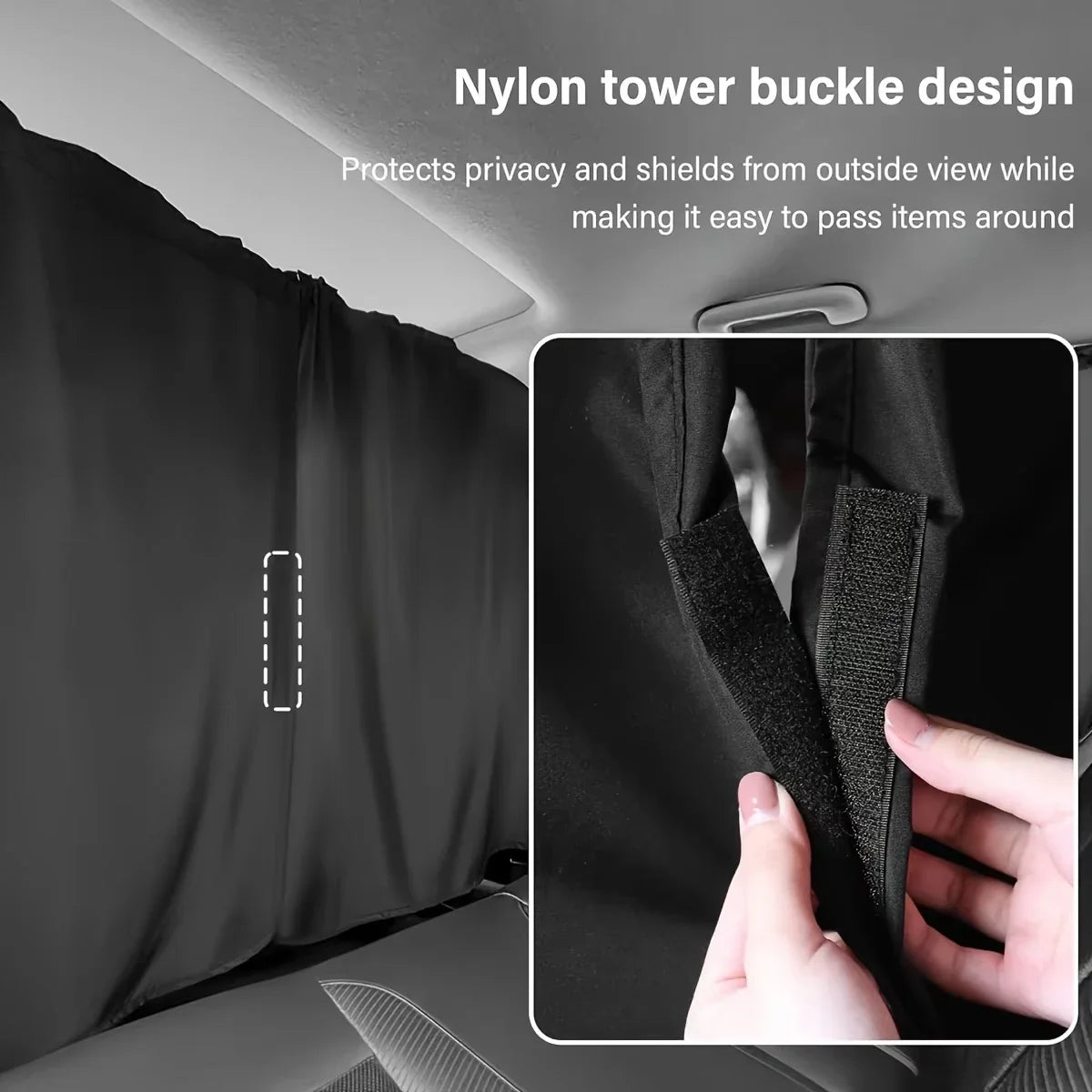 Car Privacy Curtains – Blackout Rear Seat Divider for Travel