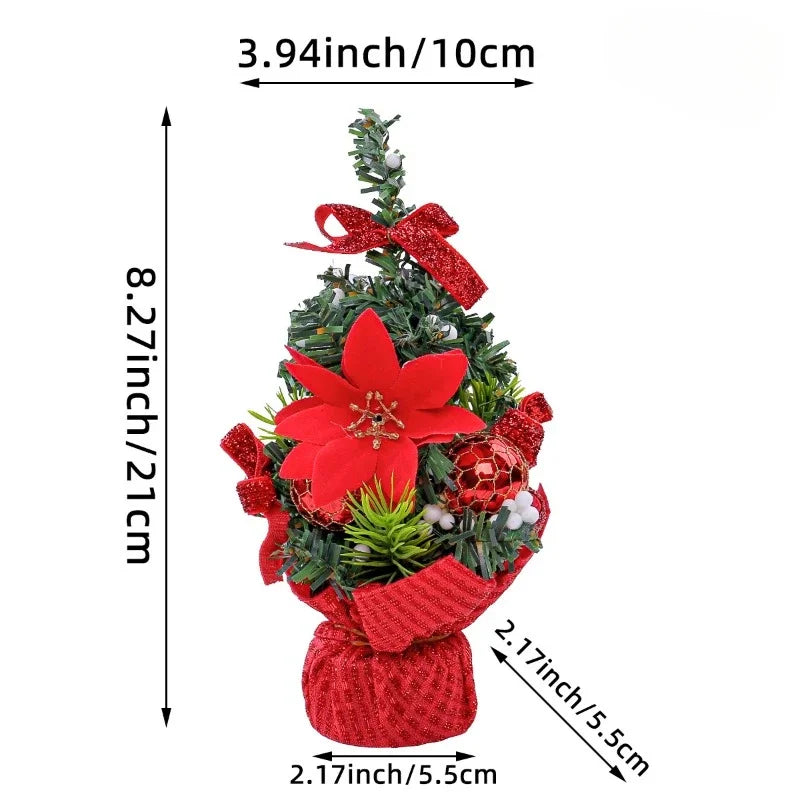 20cm Mini Christmas Tree – Desk & Table Holiday Decor
