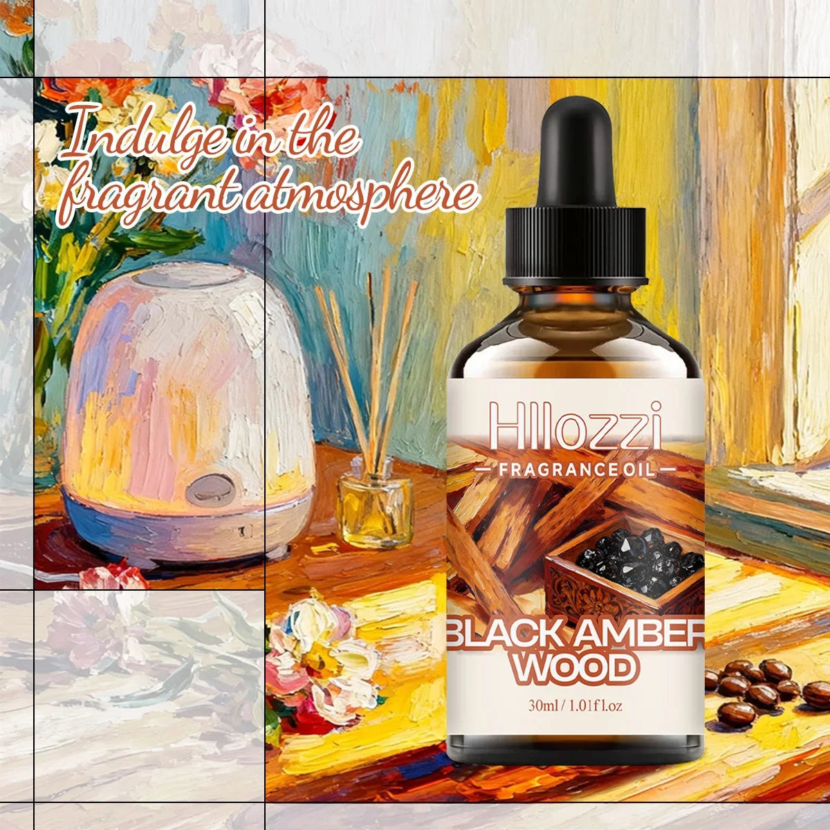 Black Amber Wood Fragrance Oil – Diffuser, Candle & Car