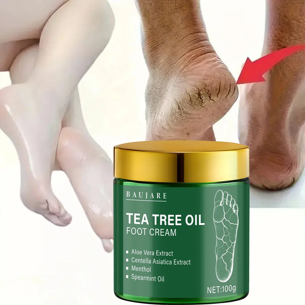 Tea Tree Oil Foot Cream – Aloe, Hyaluronic Acid & Retinol