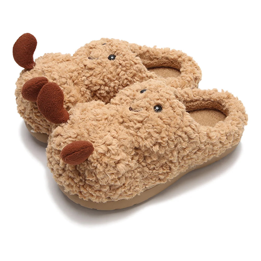 Women's Cartoon Plush Winter Slippers | Cozy Non-Slip House Shoes
