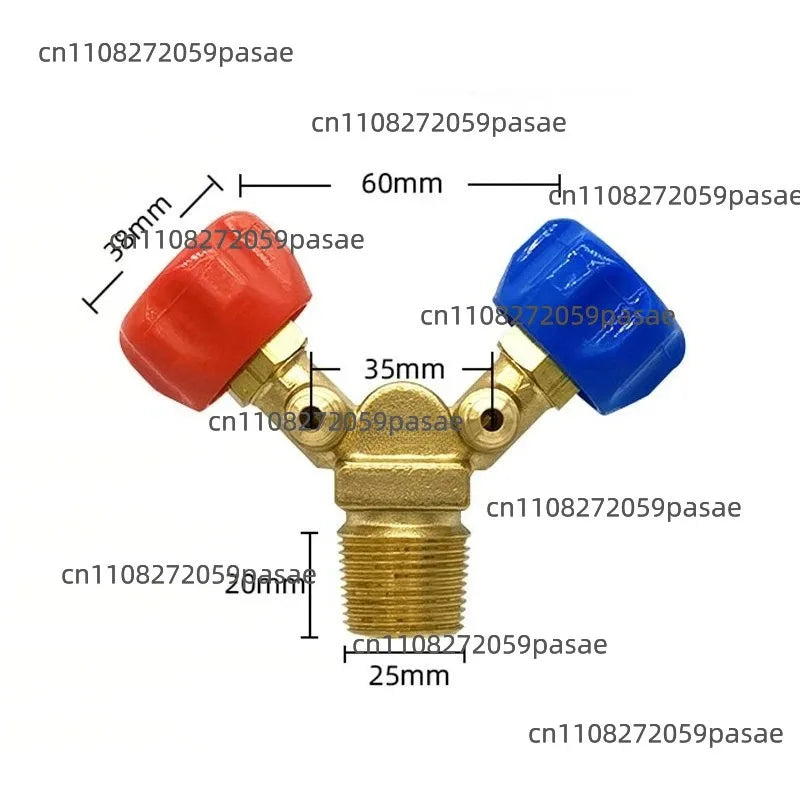 QF-13F Refrigerant Recovery Valve – High/Low Pressure Horn Valve