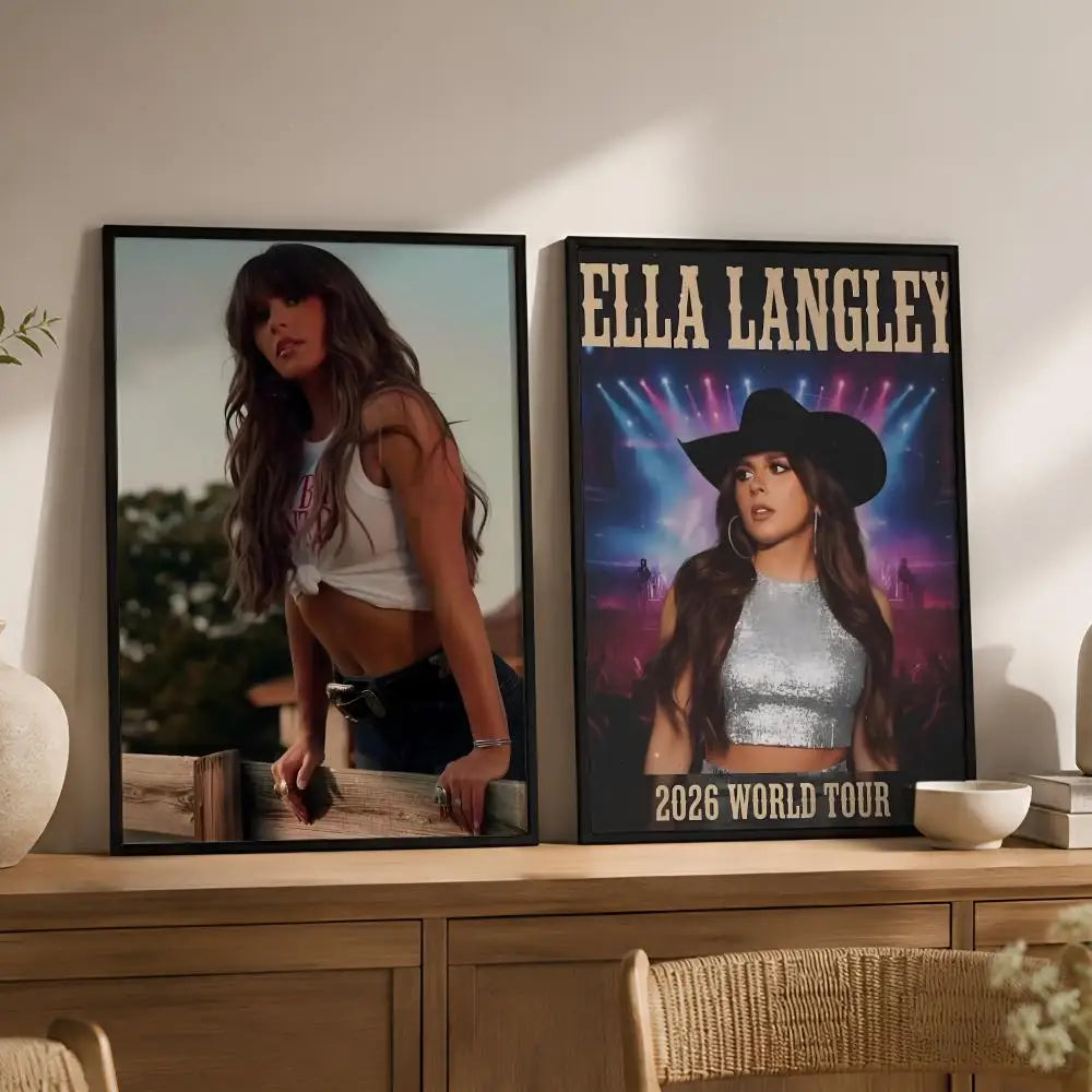 Ella Langley Peel-and-Stick PVC Wall Poster – HD Music Art
