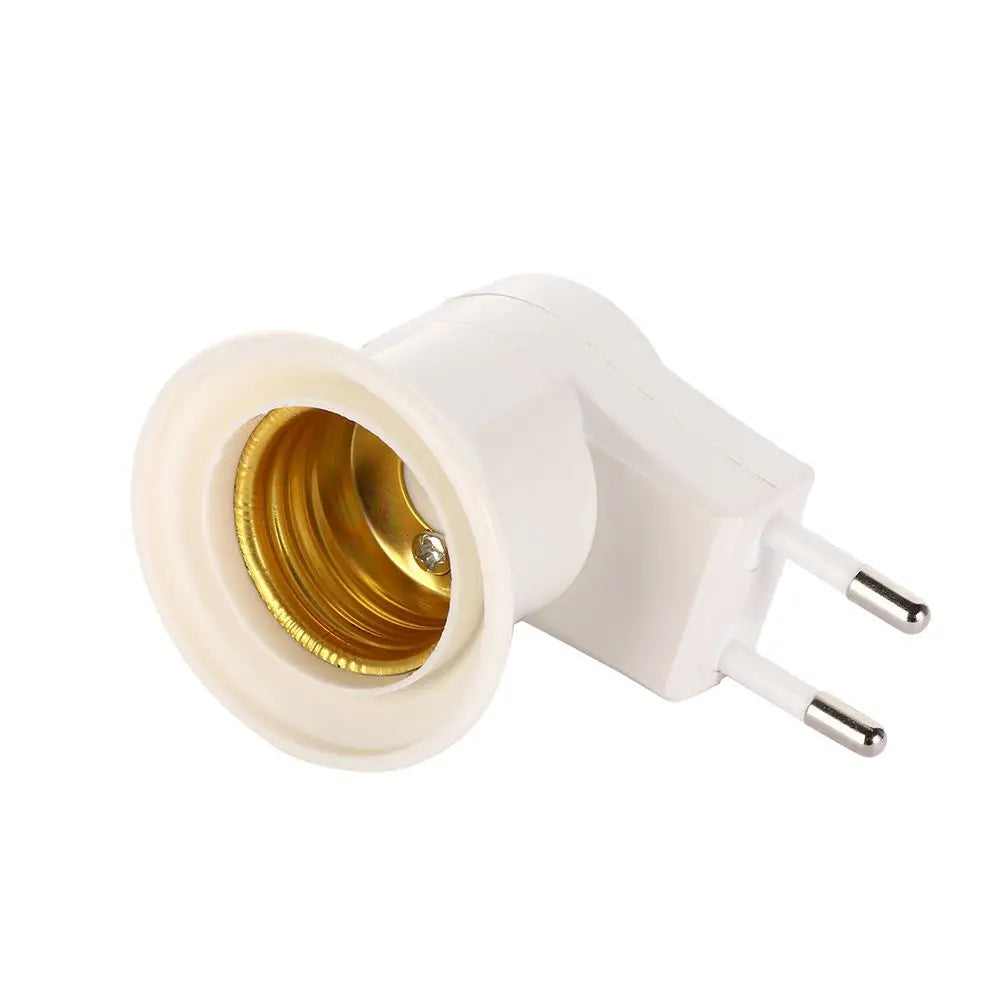 EU Plug to E27 Lamp Socket Adapter | On/Off Switch