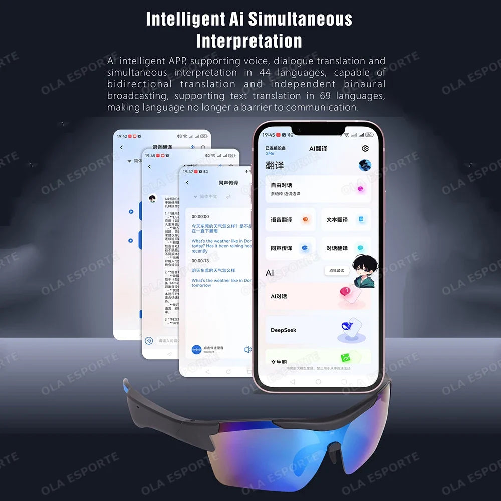 Newest Audio Outdoor Smart Glasses Wireless Bluetooth Call Music