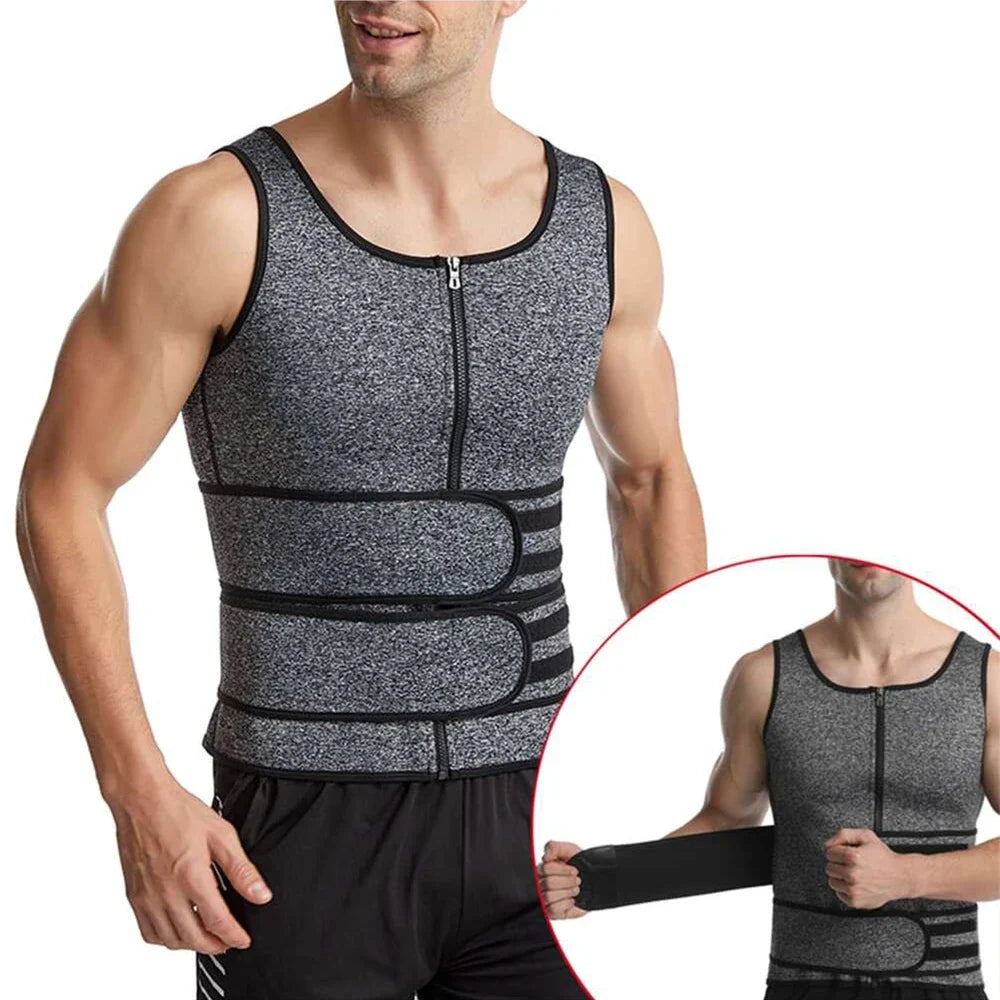 Men's Neoprene Sauna Waist Trainer Vest – Sweat & Slim