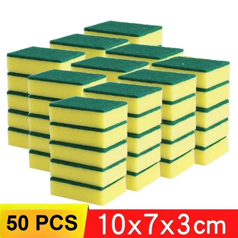 Dual-Sided Kitchen Scrub Sponges – Super Absorbent (1–60 Pack)