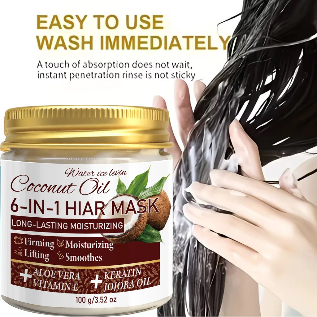 6-in-1 Coconut Hair Mask with Keratin & Jojoba Oil – 100g