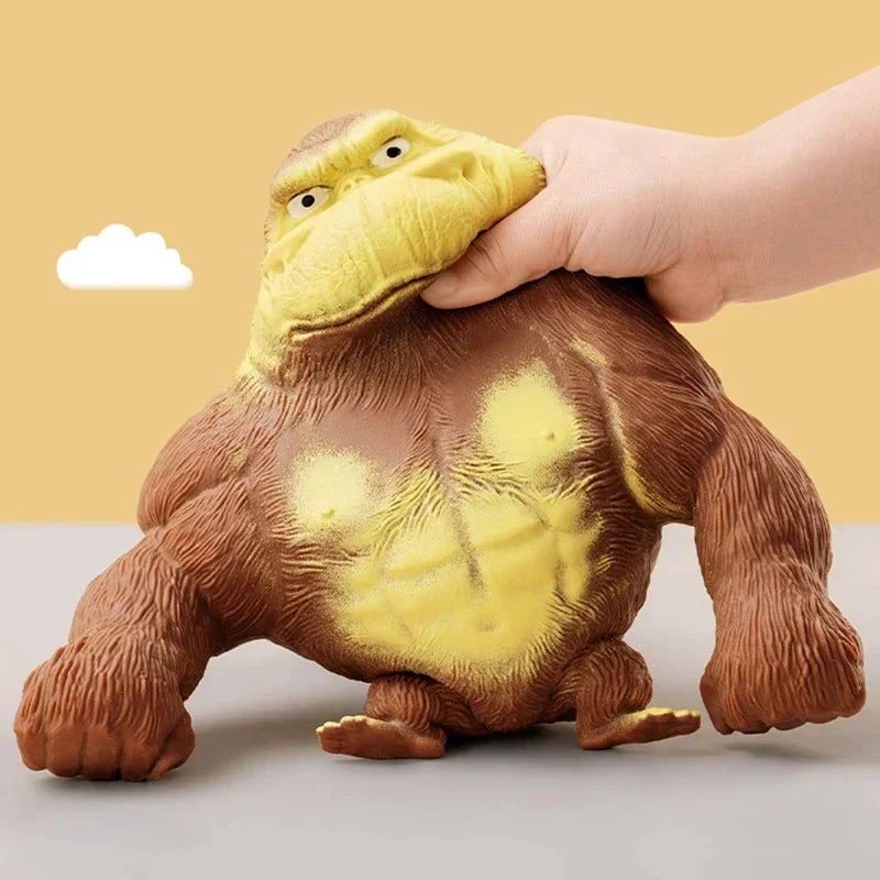 Cute Gorilla Figurines Humorous Expression Monkey Statues Stretchable