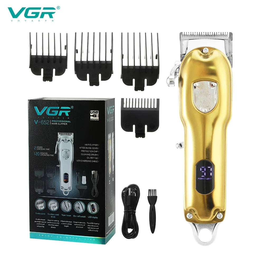 VGR V-652 USB Rechargeable Electric Hair Clipper & Trimmer