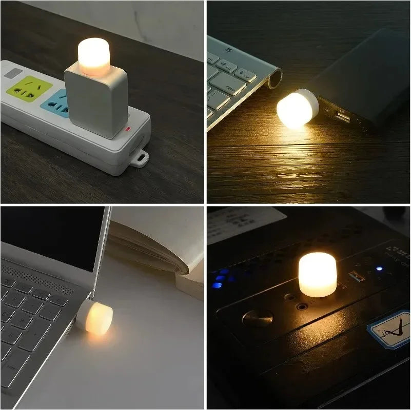 Mini USB LED Night Light – Plug-In Portable Lamp for Reading