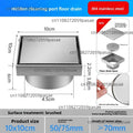 Tile-Inlay Stainless Steel Floor Drain Cleaning Access Port