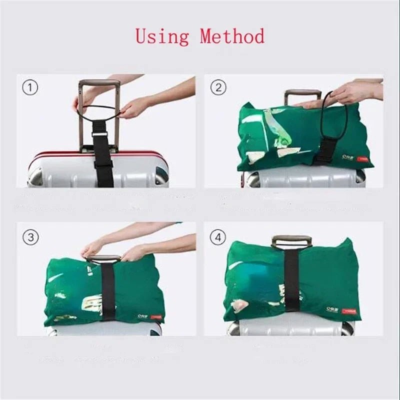 Adjustable Elastic Luggage Strap – Bungee Suitcase Security Belt