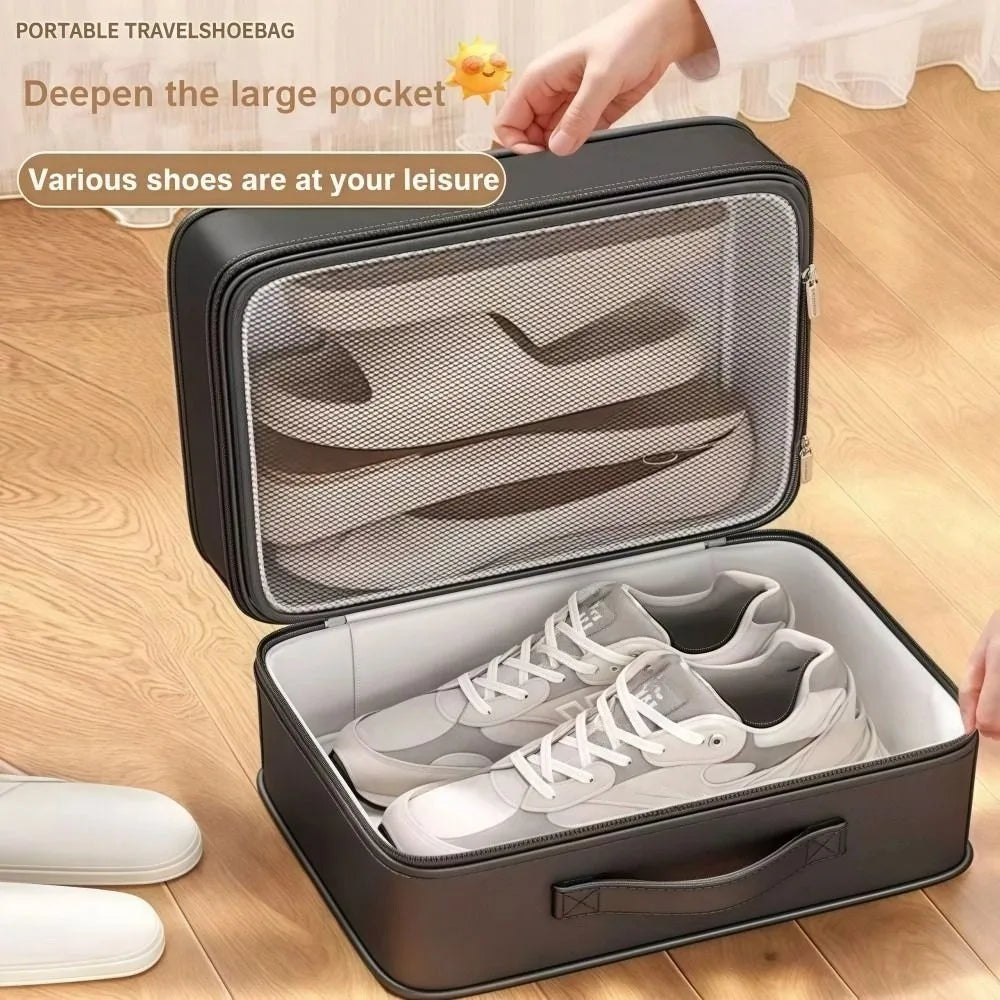 Waterproof Travel Shoe Bag – 4-Pair Oxford Cloth Organizer