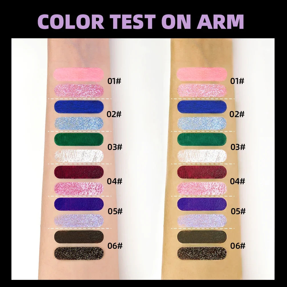 QiBest 2-in-1 Glitter & Color Mascara | Voluminous Lashes