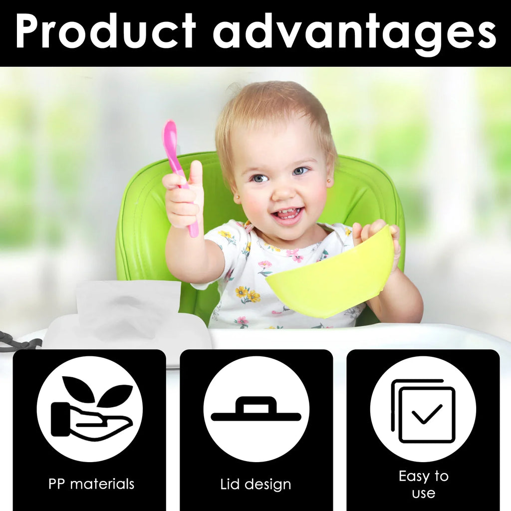 2-Pack Portable Baby Wipe Dispenser Box with Sealing Lid