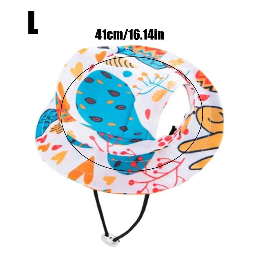 Adjustable Pet Sun Hat for Cats & Small Dogs | UV Brim