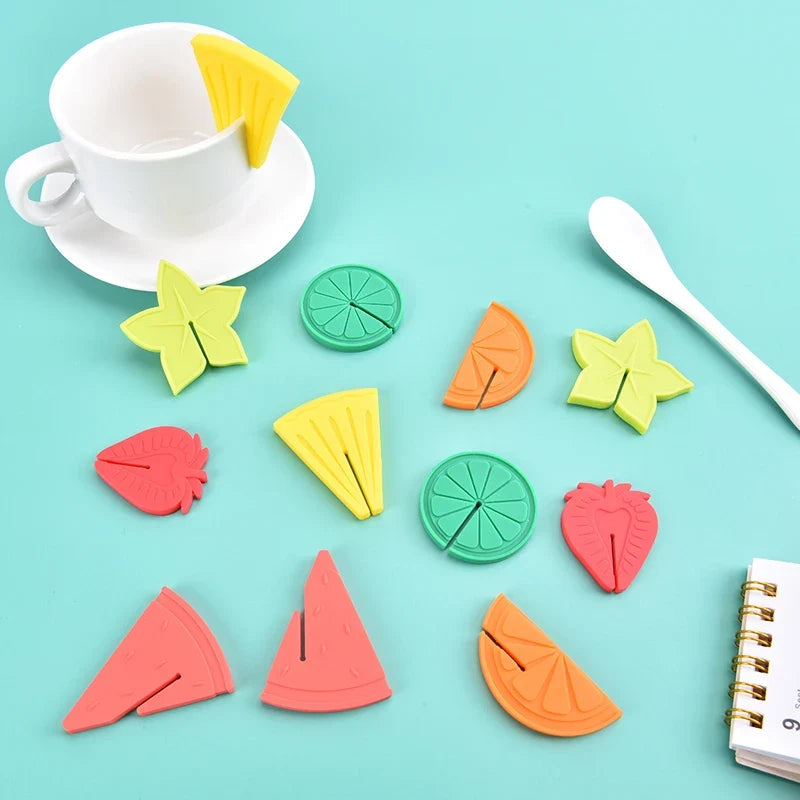 Silicone Wine Glass Markers & Drink Charms – 6 Pack