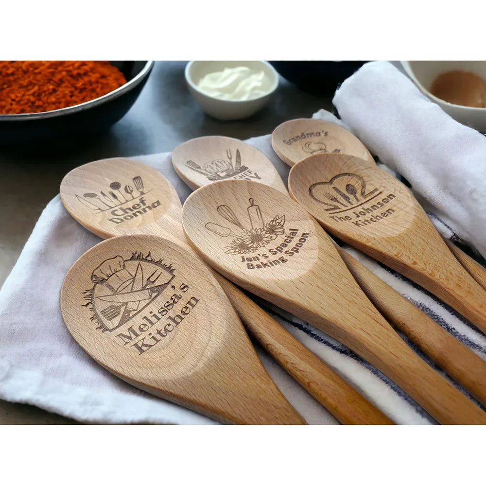 Custom Engraved Wooden Spoon | Personalized Kitchen Gift