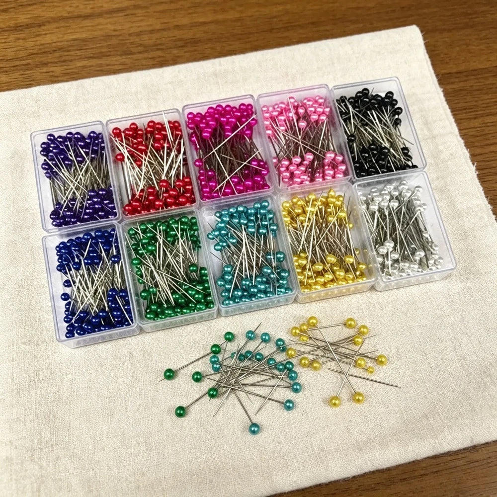 Box Multicolor Ball Tip Quilting Craft Pins Tailor Fabric Fixing