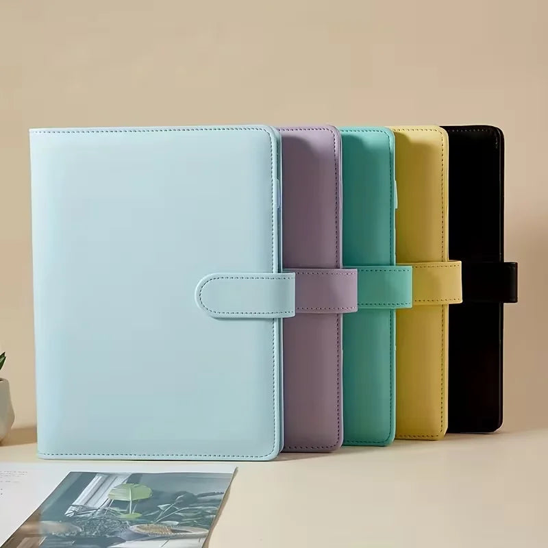 Vintage Refillable Notebook File Folder Notepad Cover Leather Ring