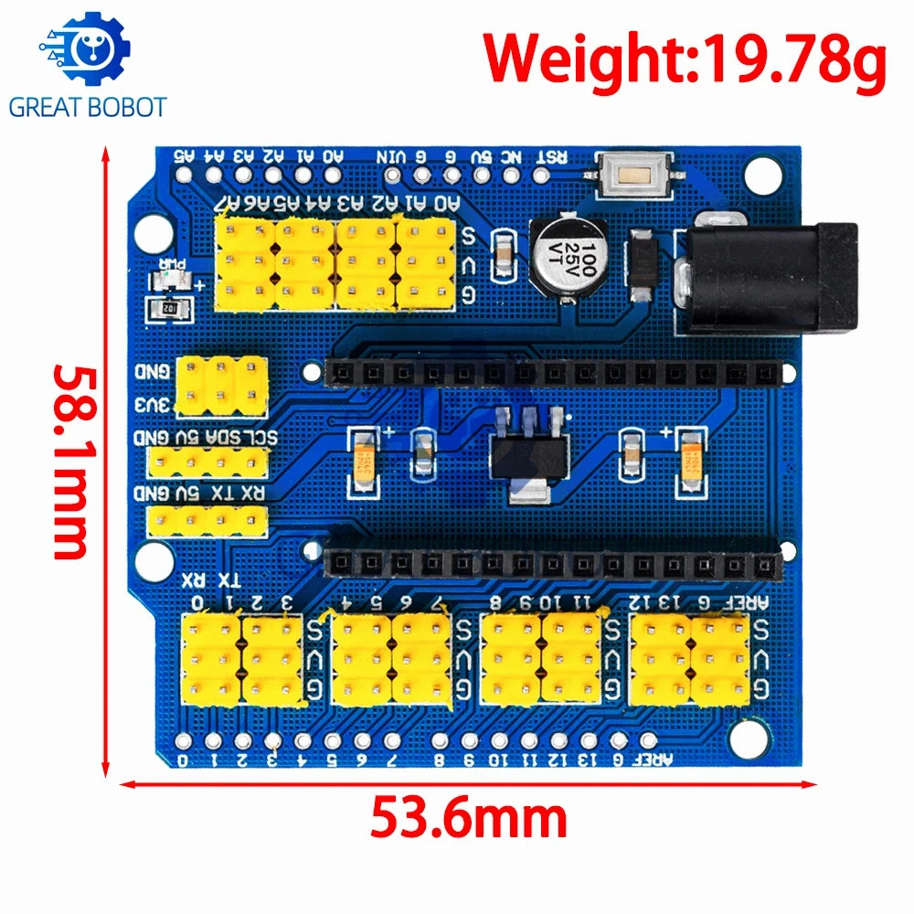 Sensor Shield Module for Arduino UNO R3 & Nano V3 | I2C PWM