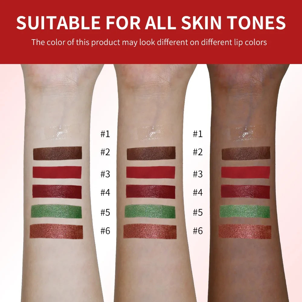 Christmas Lip Gloss Set – 5 Colorful Jelly Tints & Glow Oils
