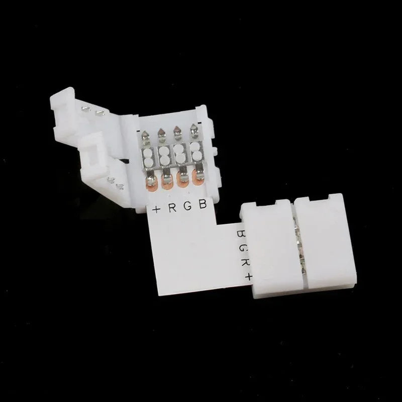 L-shape 4Pin RGB 5050 LED Connector Strip Light Connectors L-shaped
