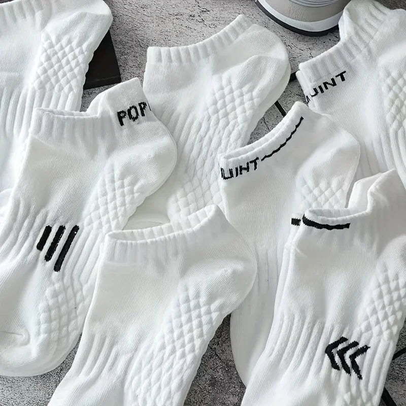 Men's No-Show Sport Socks 5-Pack | Anti-Slip Athletic Low Cut