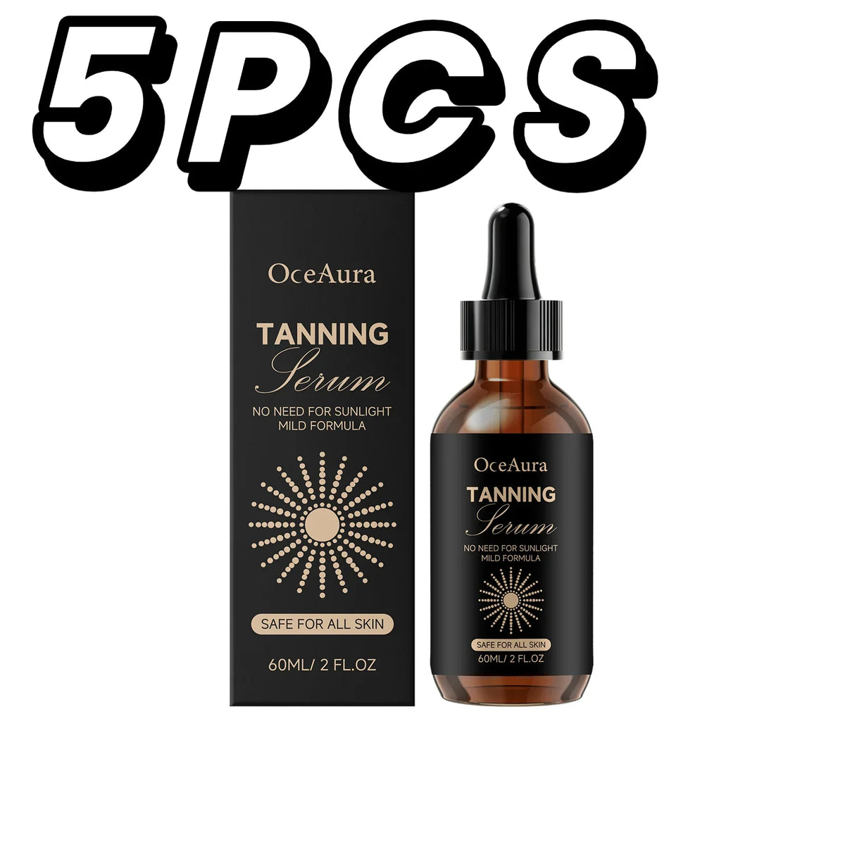 OceAura Self Tanning Drops – Sunless Tanner Serum 60ml
