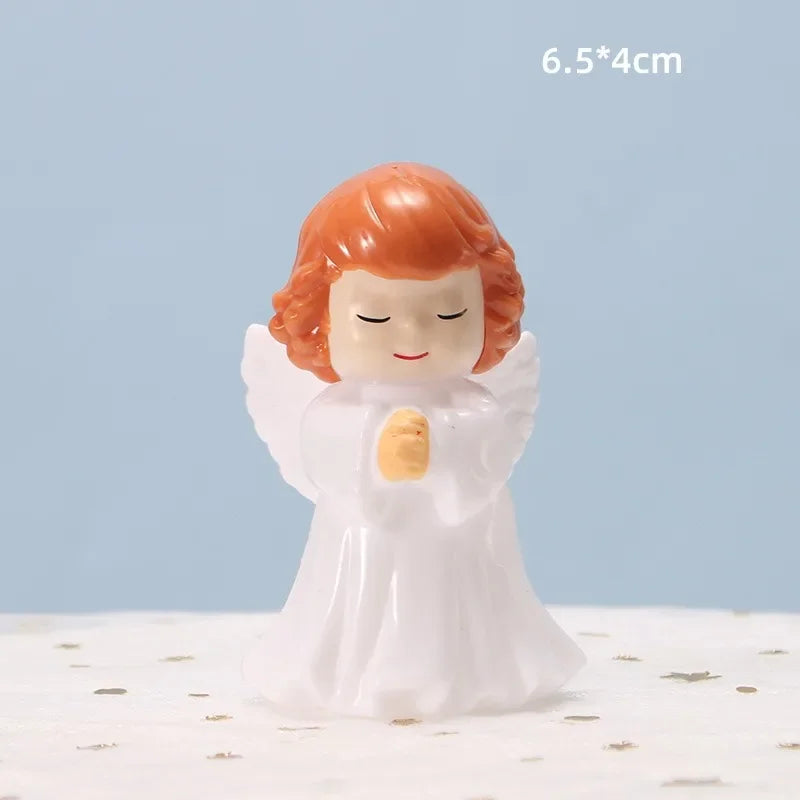 Mini Angel Cake Topper Romantic Garland Happy Birthday Children