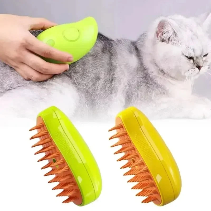 3-in-1 Electric Steam Brush & Massage Comb for Cats & Dogs